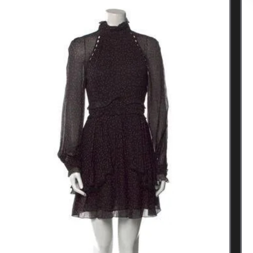 Nicholas Floral High Neck Mini Dress